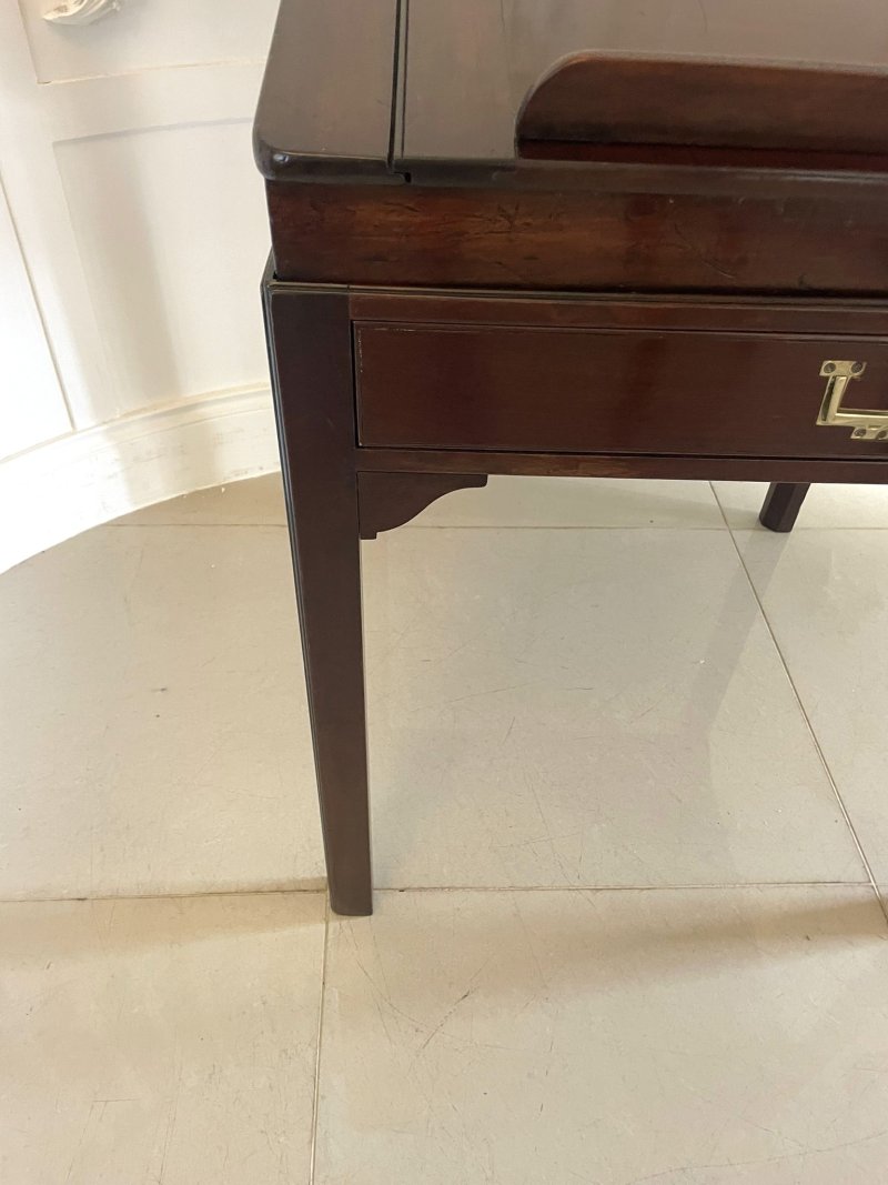 Unusual Antique George III Quality Mahogany Writing Desk